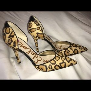 Sam Edelman Nude Leopard Brahmin heels